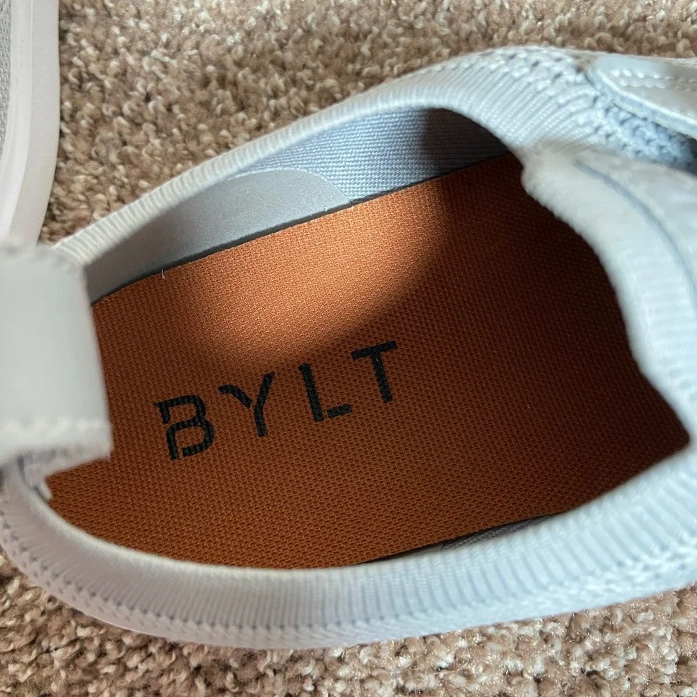 BYLT Lido Knit Sneakers Mens Size 10 Gray Low Top Lace-Up Casual Walking Shoes